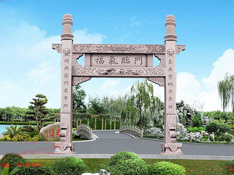 一門簡易石牌樓