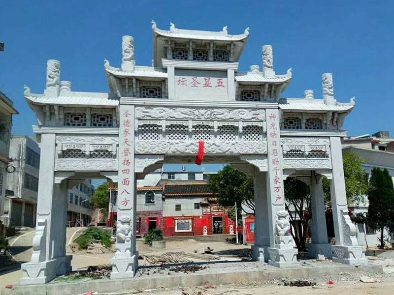 花崗巖石牌坊建造